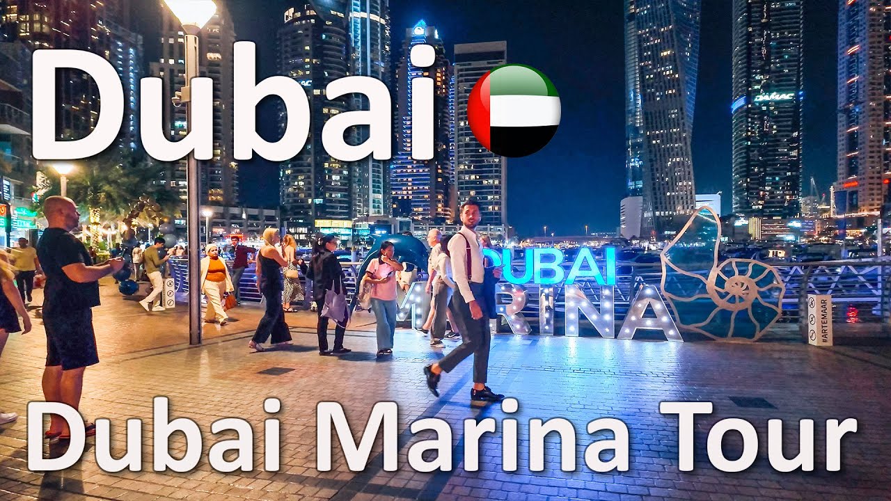 Night Dubai 4K🇦🇪 Amazing Dubai Marina Walking Tour