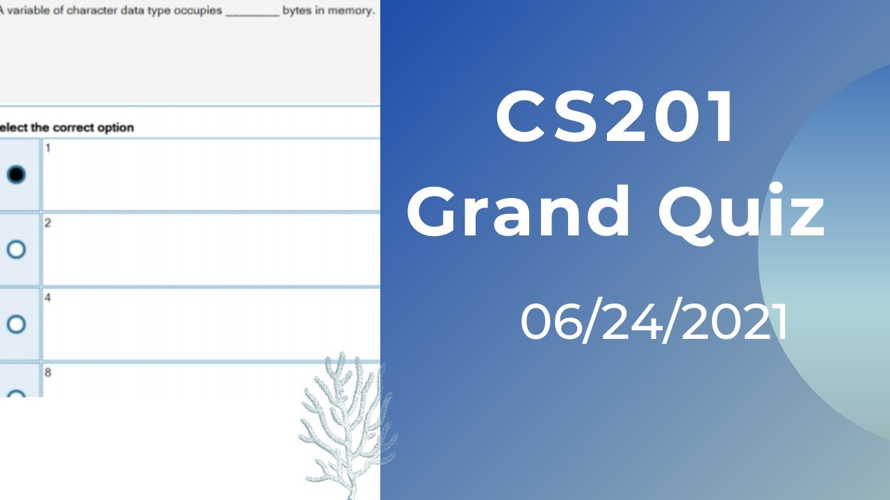 cs201 grand quiz