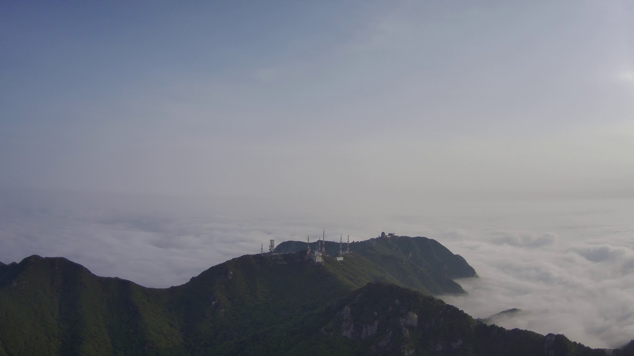 The top of Mt. Palgong over the cloud