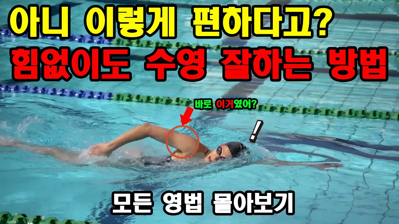 이것 하나만 봐도 모든 영법 잘합니다 수영 힘 줄이고 속도 올리는 방법
