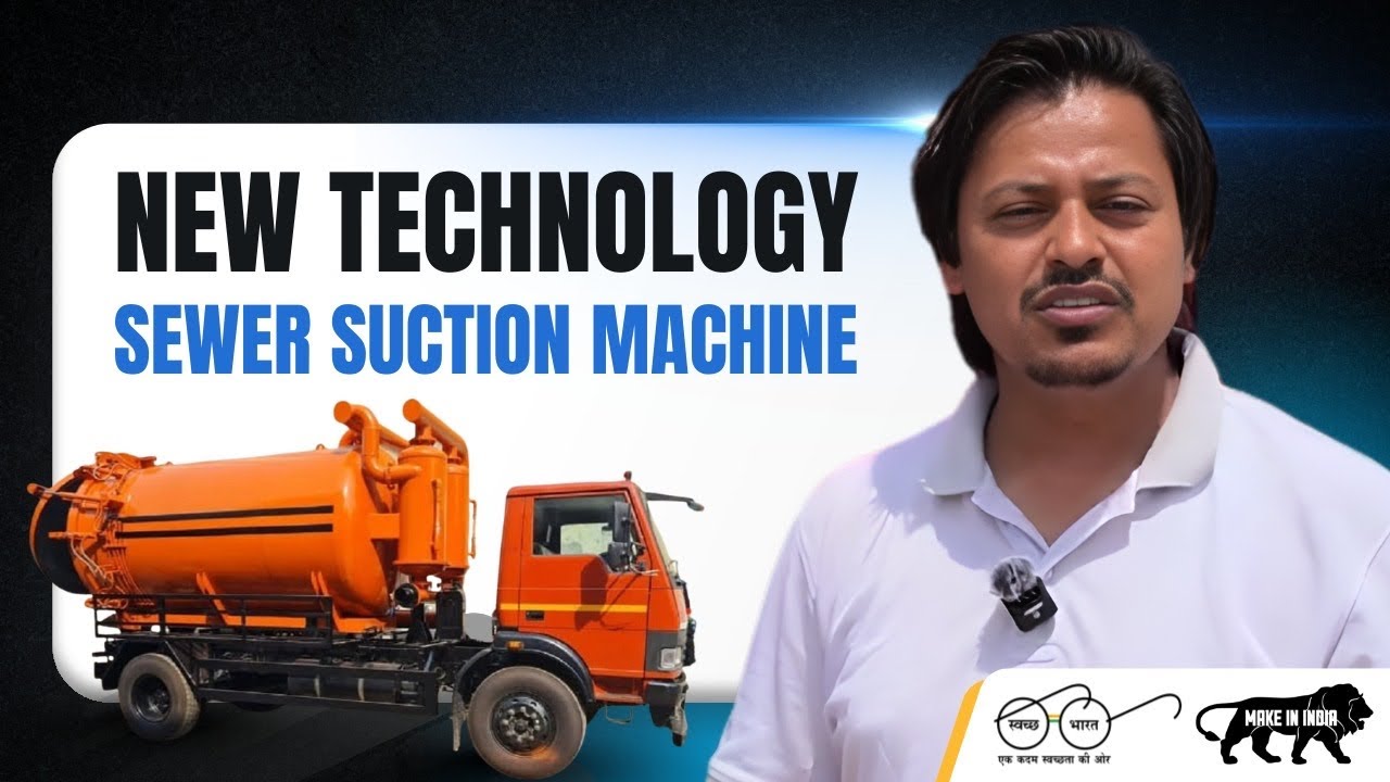 Trailer mounted sewer suction machine tested live video