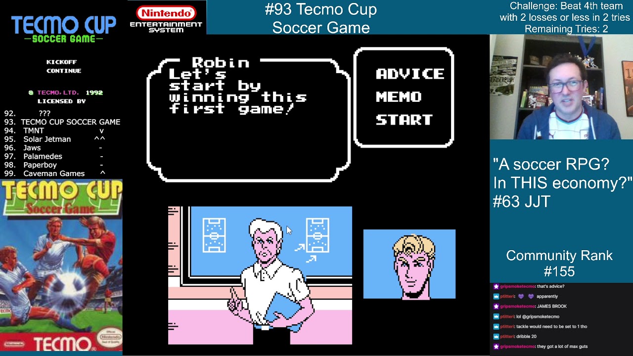 NES Greatest Countdown - #93 Tecmo Cup Soccer Game