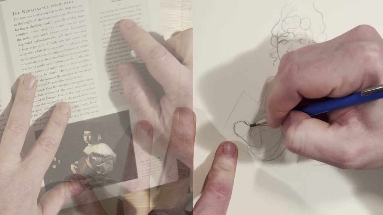 ASMR Music history whispers and Sketching