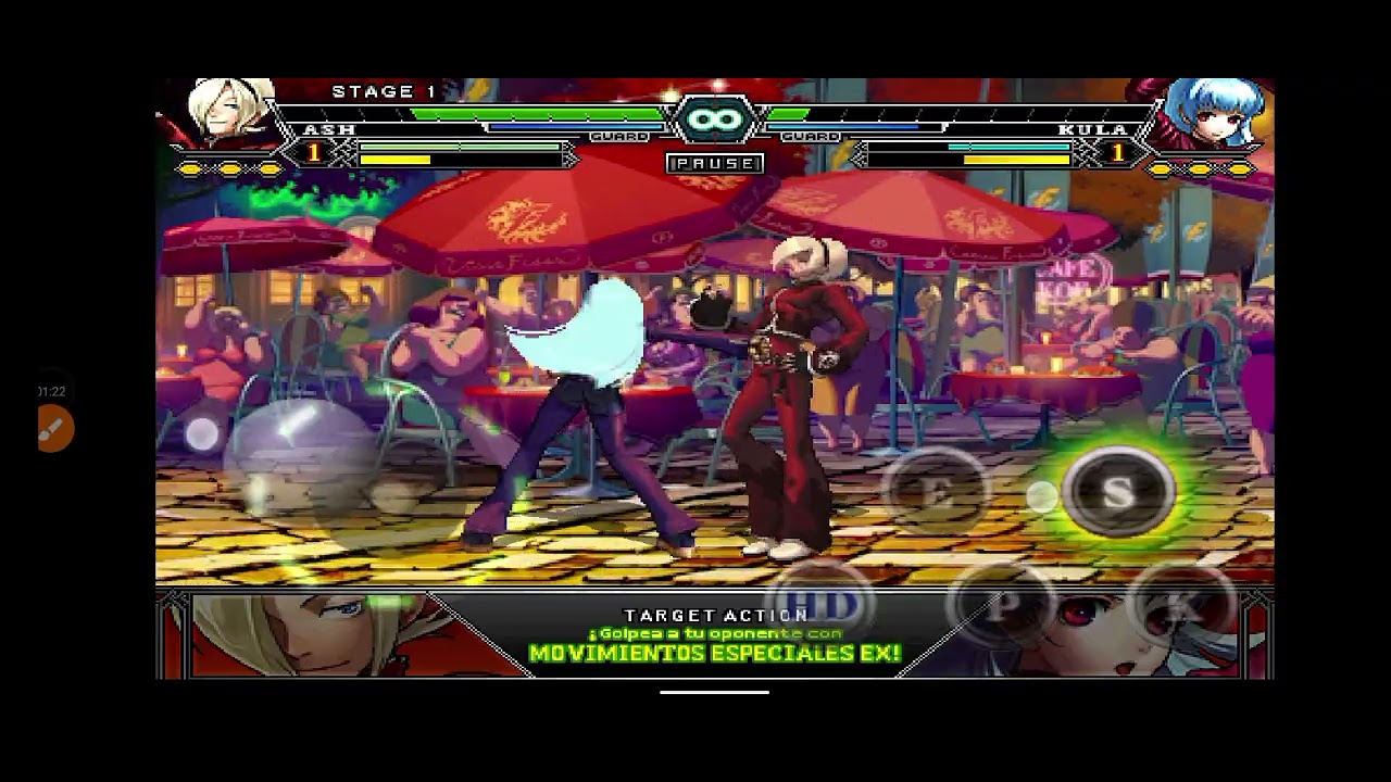 jugando kof por #avatarworld y #papalouie y #skullgirls 