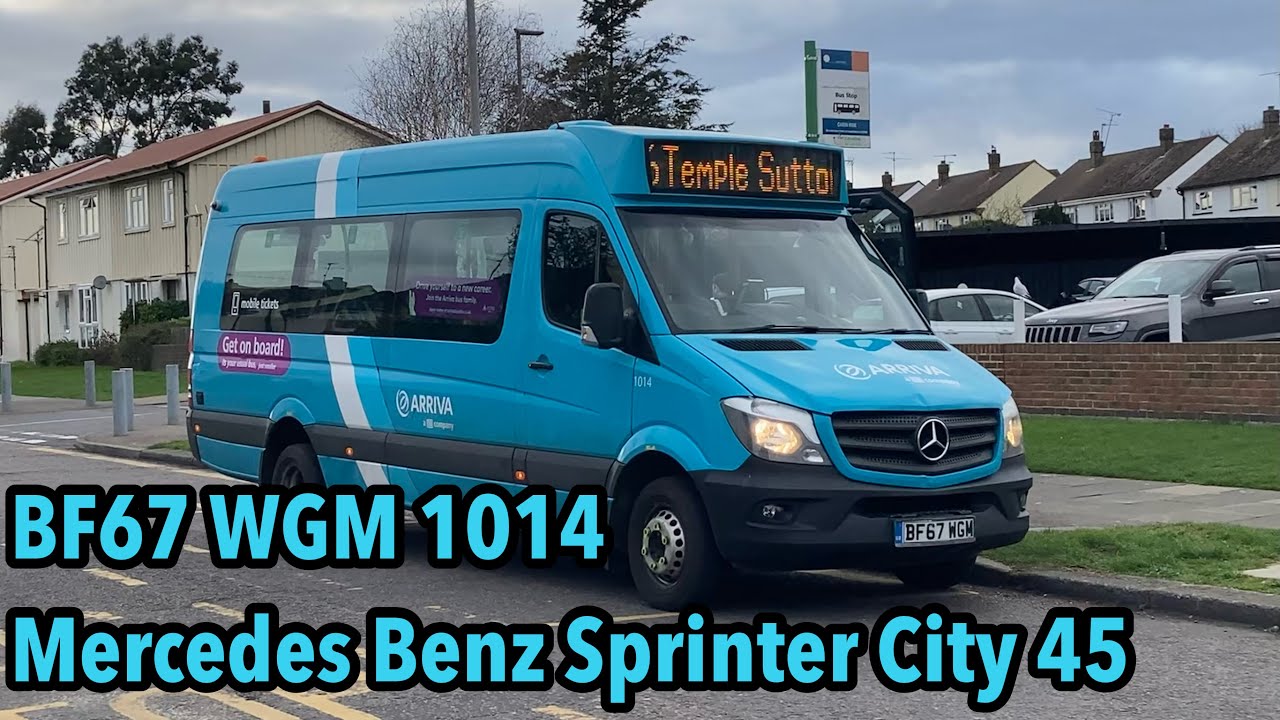 [Rare Working] Arriva Kent Thamside (Southend) Mercedes Benz Sprinter City 45 BF67 WGM 1014 Route 6