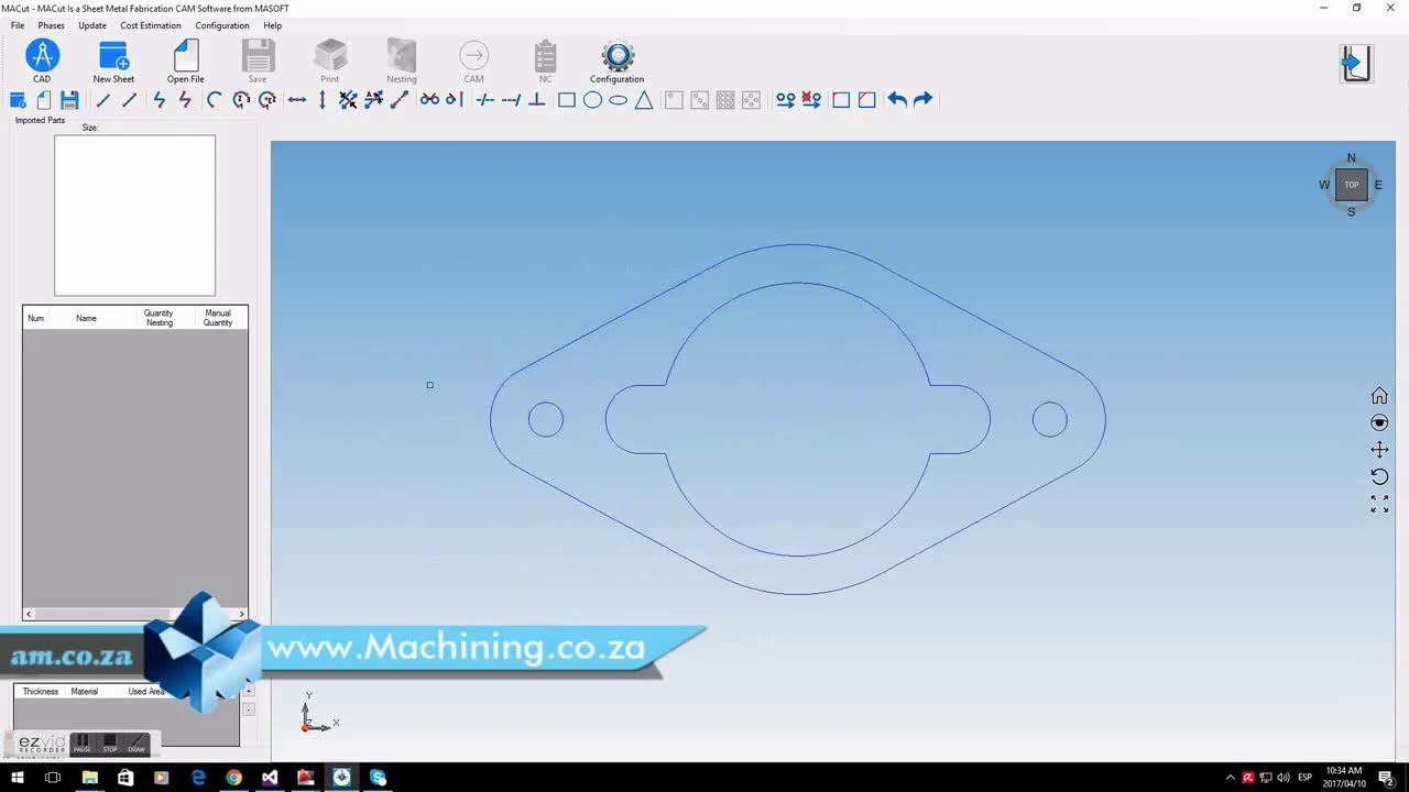 Fabricam Sheet Metal CAM CAD Software Design, Nesting, Cutting Tool Path Generating Feature Demonstr