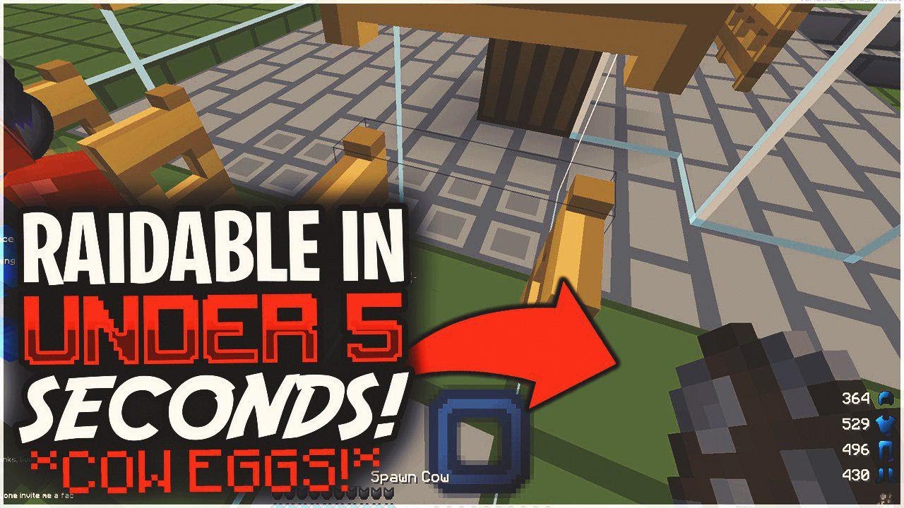 WE USED COW EGGS TO MAKE THEM RAIDABLE IN UNDER 5 SECONDS | Minecraft HCF