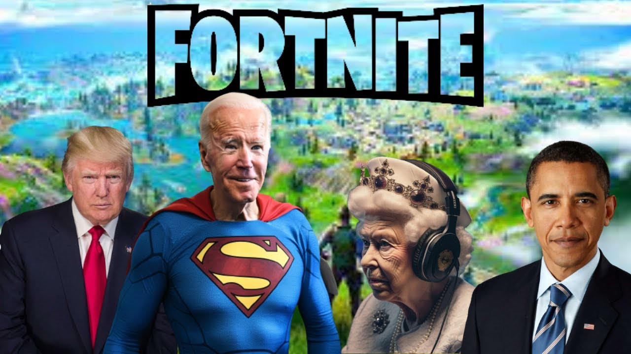 U.S Presidents (Biden, Obama & Trump) play Fortnite #7   Ai Presidents ft. Queen Elizabeth II