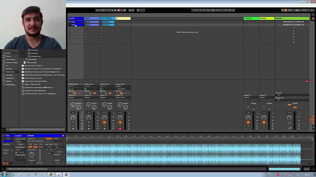 Configurando Multitrack no Ableton Live