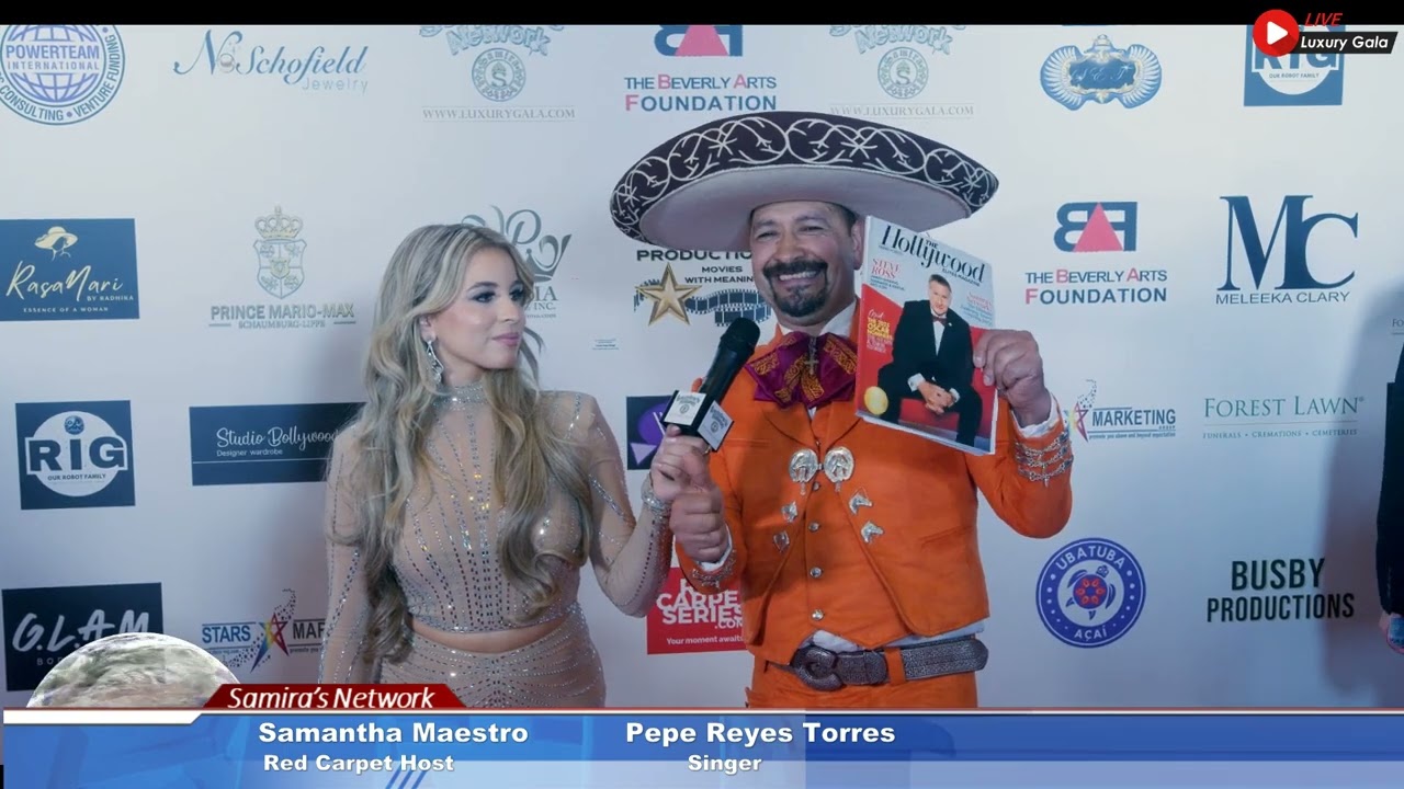 Luxury Gala 2025- Samantha Maestro red-carpet interview with Pepe Reyes & Mariachi Magic