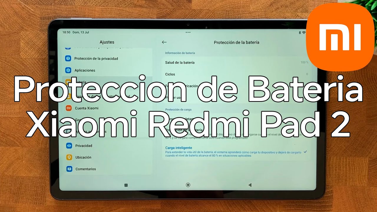 Como Activar la Proteccion de Bateria en la Tablet Xiaomi Redmi Pad 2 - Xiaomizate