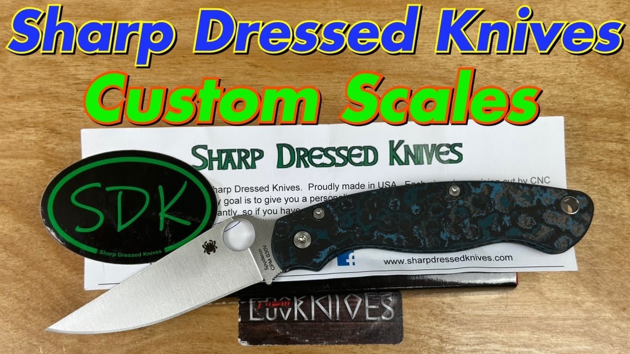 Sharp Dressed Knives Spyderco Military 2 Custom Scales !!  Get your knife dressed how you like it !
