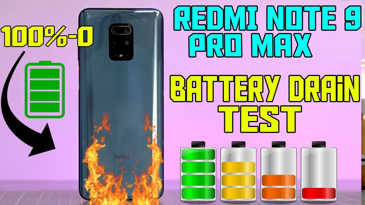 REDMI NOTE 9 PRO MAX BATTERY DRAIN TEST | REDMI NOTE 9 PRO BATTERY  TEST PUBG BY CONQUEROR PLAYER