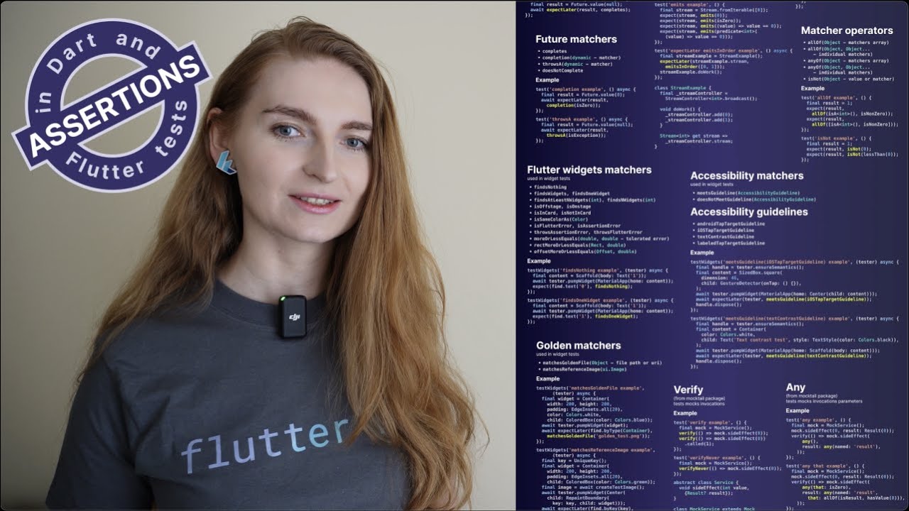 Assertions in Dart and Flutter tests:ultimate cheat sheet 💙 Anna Leushchenko 💙 Flutter Global Summit