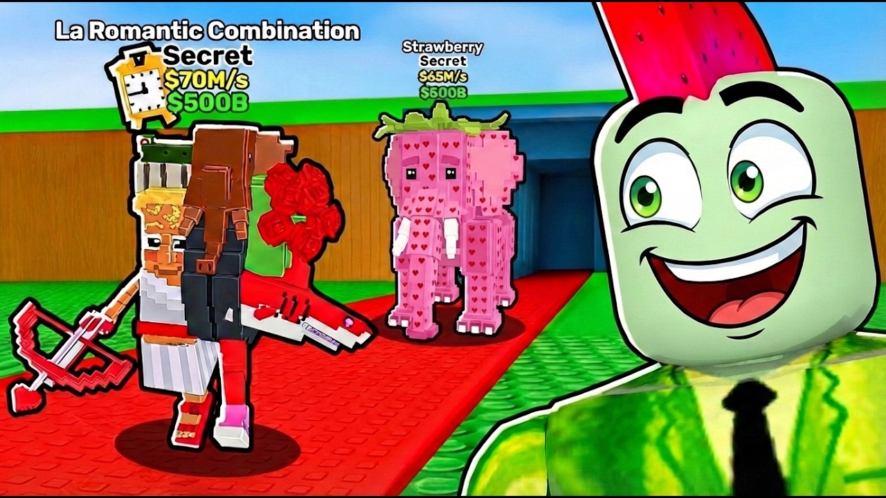 Job Krijgt 0.01% Valentijn Brainrot In Steal A Brainrot... In Roblox!