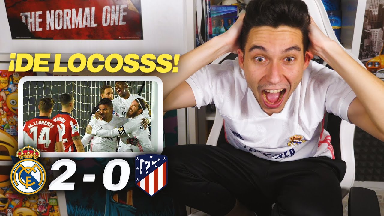 REACCIONES DE UN HINCHA Real Madrid vs Atlético de Madrid 2-0 *DE LOCOS*