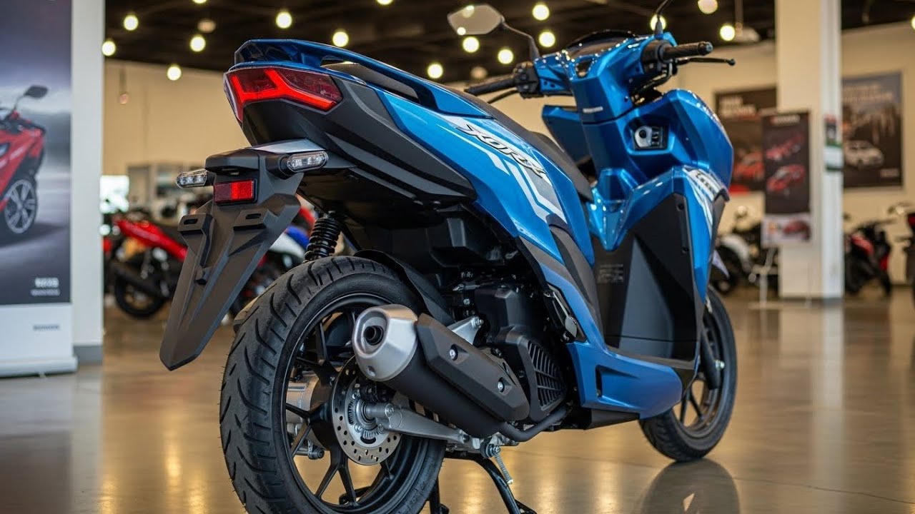 Honda Click 160 ปี 2026 ใหม่ล่าสุด! ดีไซน์สปอร์ต สีฟ้า-ดำ ตัวจริงในโชว์รูม