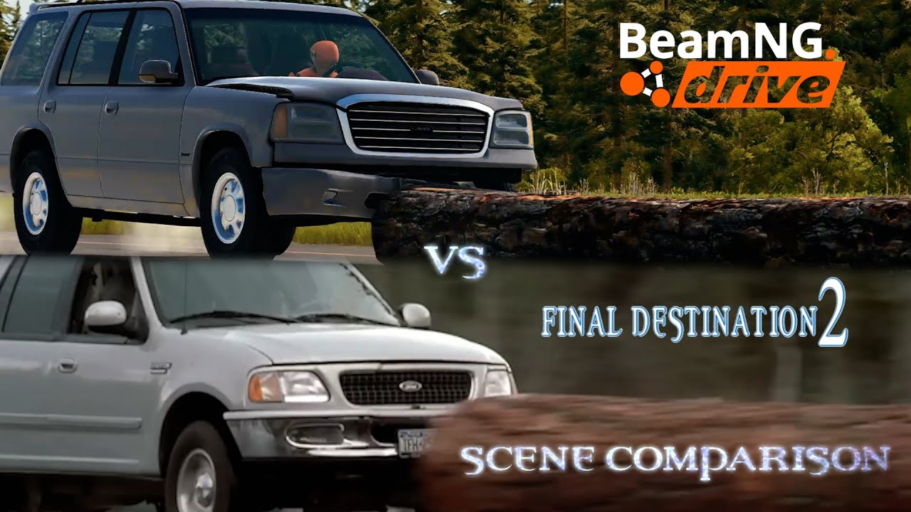 Final Destination 2 in BeamNG Drive Remake | Scene Comparison Side By Side