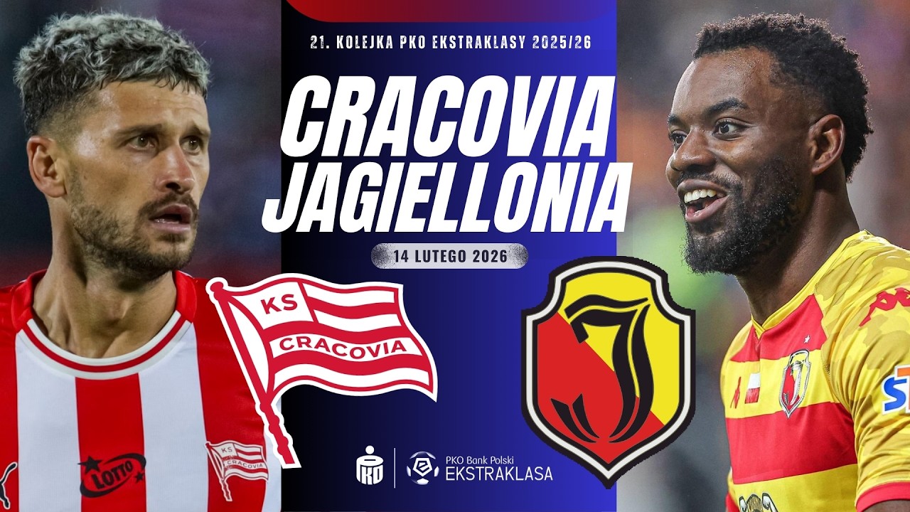 CRACOVIA - JAGIELLONIA BIAŁYSTOK | 21. KOLEJKA EKSTRAKLASY 2025/26 | RELACJA NA ŻYWO KOMENTARZ LIVE