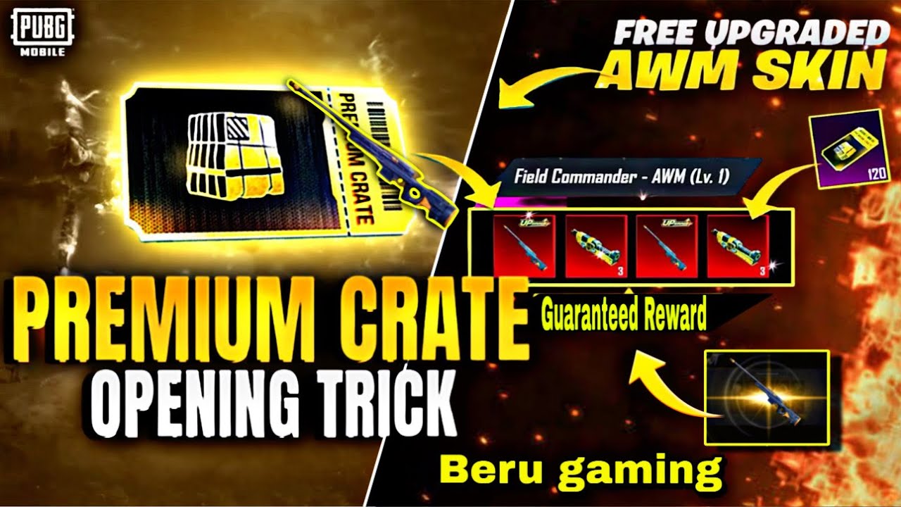 😍 Get FREE Upgradable AWM Skin! PUBG Mobile Premium Crate Opening Trick 2026
