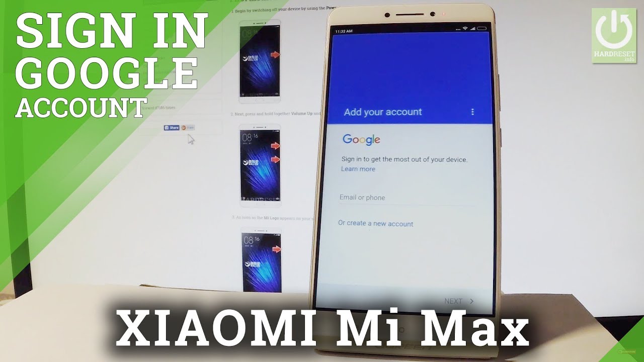 How to Add Google Account in XIAOMI Mi Max - Enable FRP