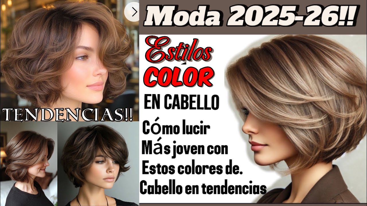 CABELLO 2025/26 COMO LUCIR MAs JOVEN A LOS 40,50,60,70 a&ntilde;os COLOR en tendencias