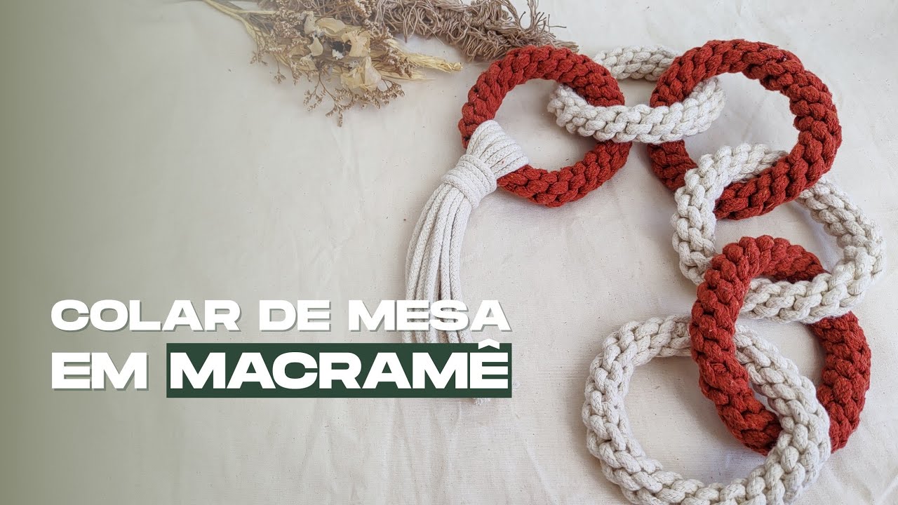 COMO FAZER COLAR DE MESA EM MACRAMÊ MODELO CORRENTES | PASSO A PASSO COMPLETO