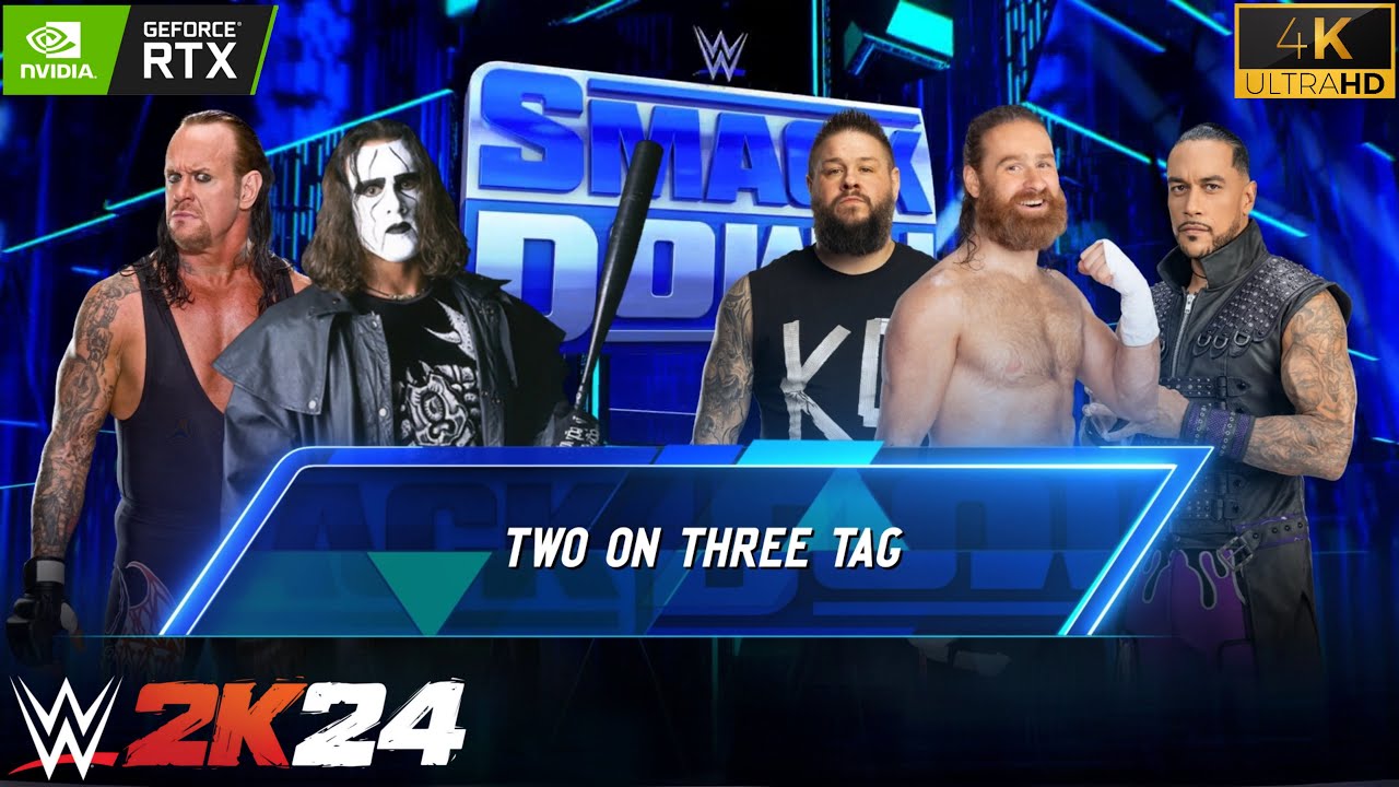 Undertaker & Sting vs Kevin Owens & Sami Zayn & Damian Priest MATCH 4K