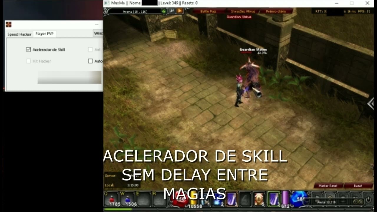MuMax - Acelerador de Skill Qualquer Classe e AutoPot sem Delay