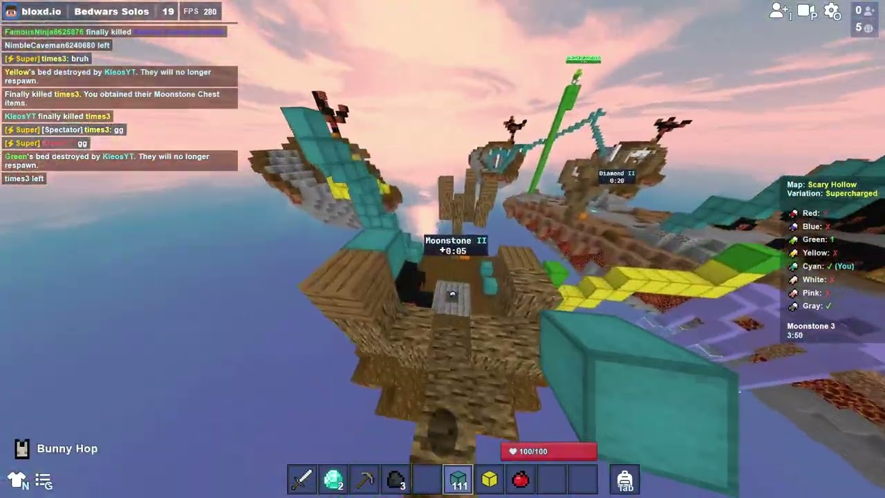 A Final Game Of Bedwars Solos for the week!