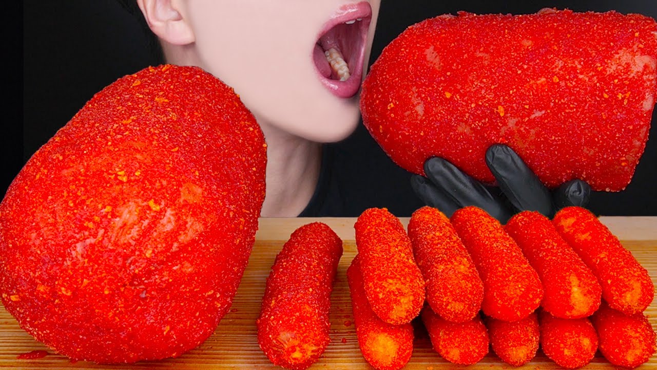 ASMR HOT CHEETOS GIANT SAUSAGE CHEESE STICKS MUKBANG 치토스소세지 치즈스틱 먹방 ソーセージチートス咀嚼音 Sosis EATING SOUNDS