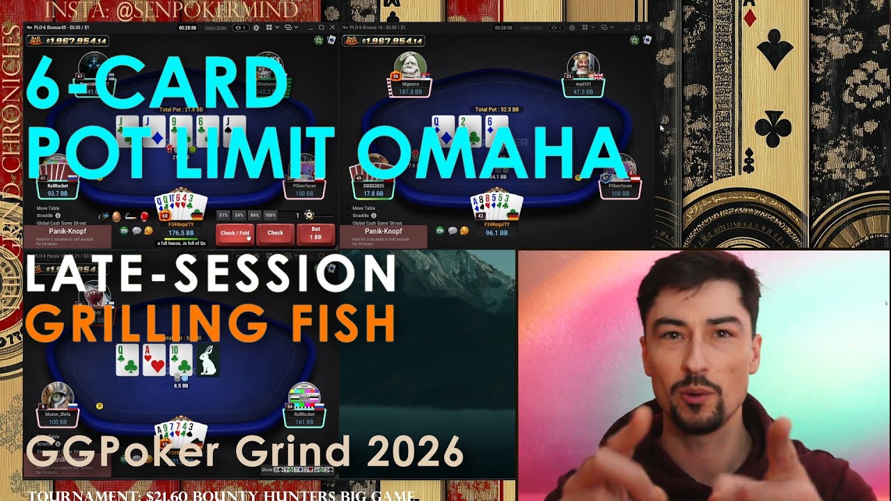 6-CARD Pot Limit Omaha - DAILY GRIND at $0.50/$1.00 on GGPoker | late PLO6 session