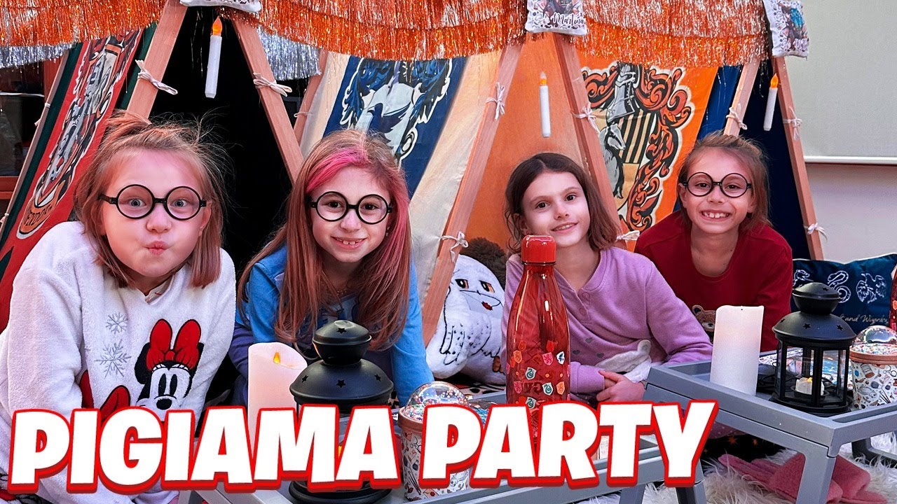 FESTA A SORPRESA PIGIAMA PARTY CON TUTTI I NOSTRI AMICI DI SCUOLA DI GIORGIA ALLE 3 DI NOTTE!