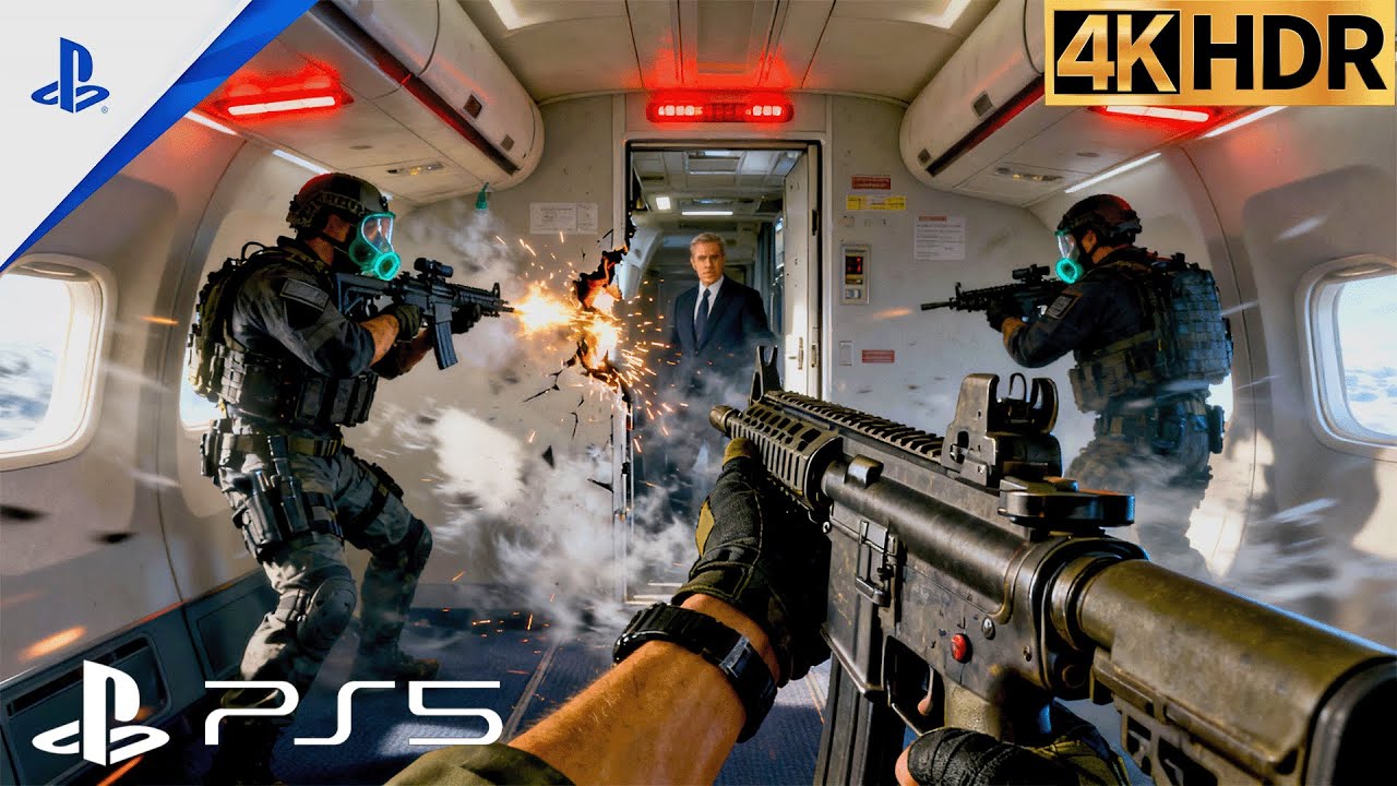 Охрана президента России в самолёте | Call of Duty (4K60FPS Ультрареалистичная игра)