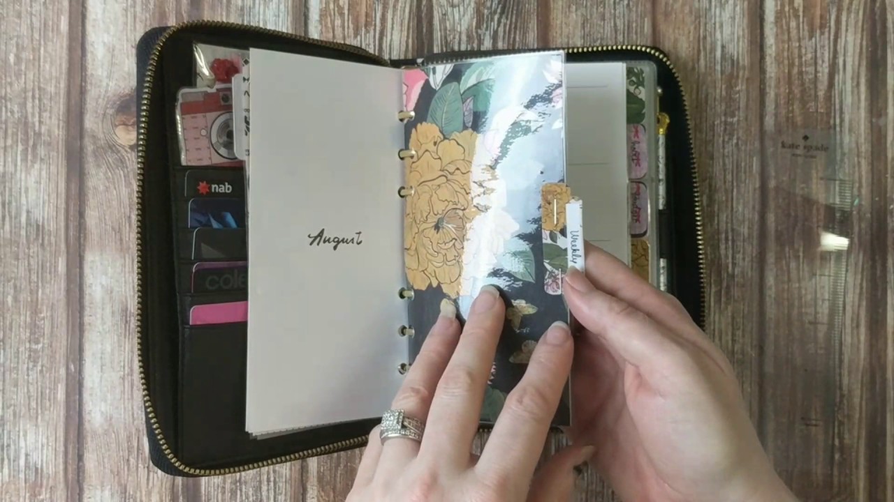 New wallet setup in Kate Spade planner
