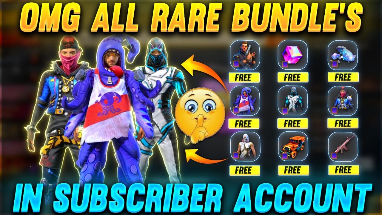 STREET BOY BUNDLE😲, WHITE NINJA AND GUN SKINS IN SUBSCRIBER ACCOUNT - GARENA FREE FIRE