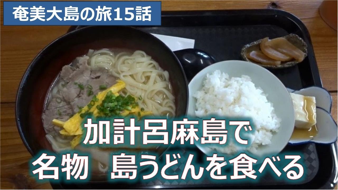 加計呂麻島名物　島うどん　奄美大島の旅第15話