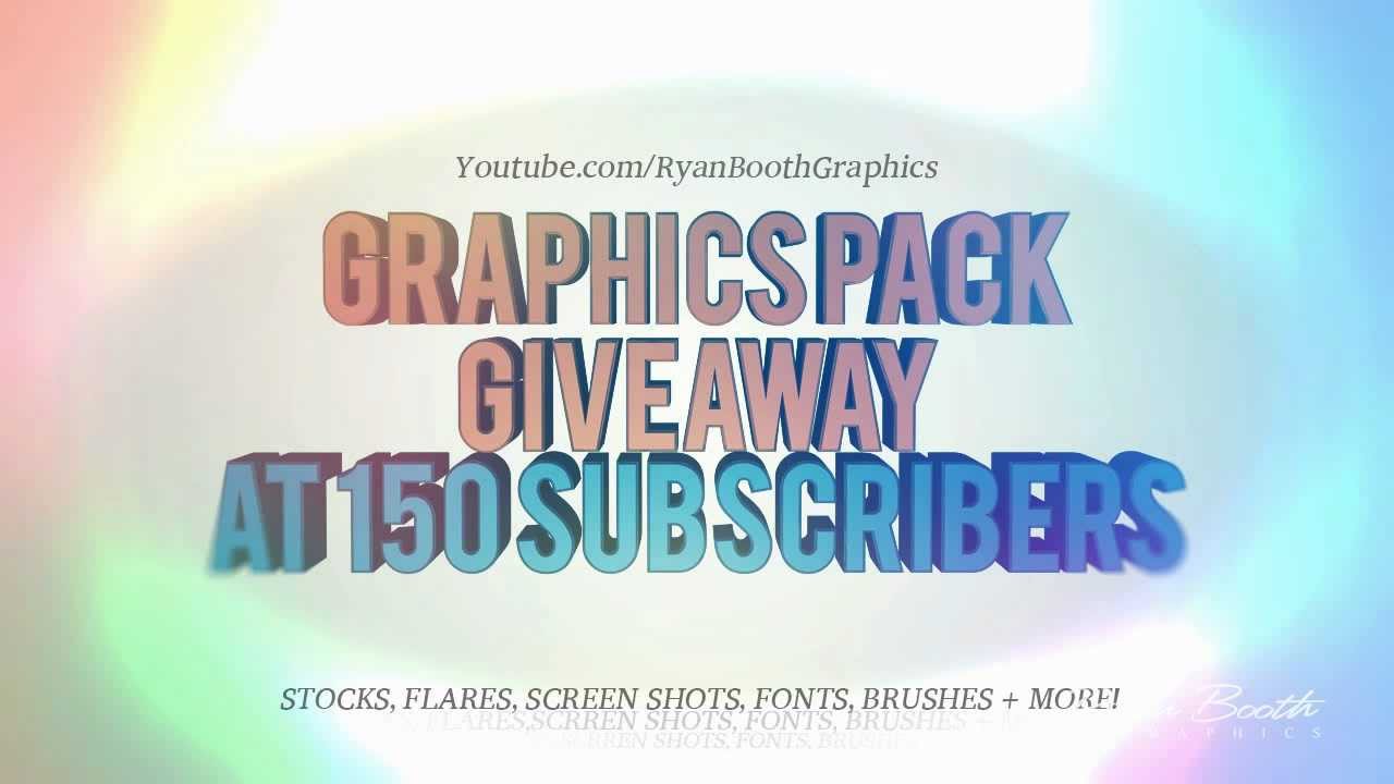 FREE Adobe Photoshop Graphic Pack - 150 Subscribers - Ryan Booth Graphics