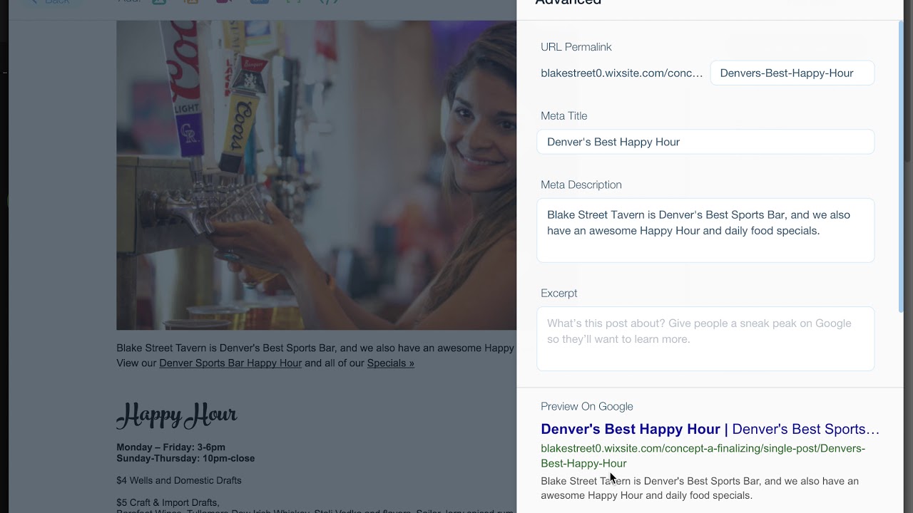 Wix and SEO - Optimizing your Blog Posts