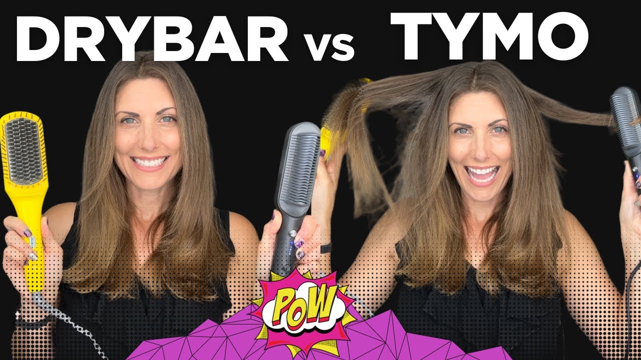 Battle of the Hair Straightening Brushes! TYMO vs Drybar  🔥😱