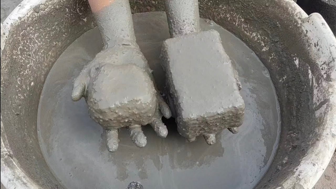 As soft as cotton melting sand cement cute 🍎 shape crumbling in lots of water yumy paste @As_Asmr