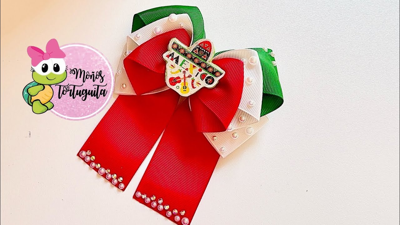 Moños Medianos Modelo Patrio 🎀🇲🇽😃