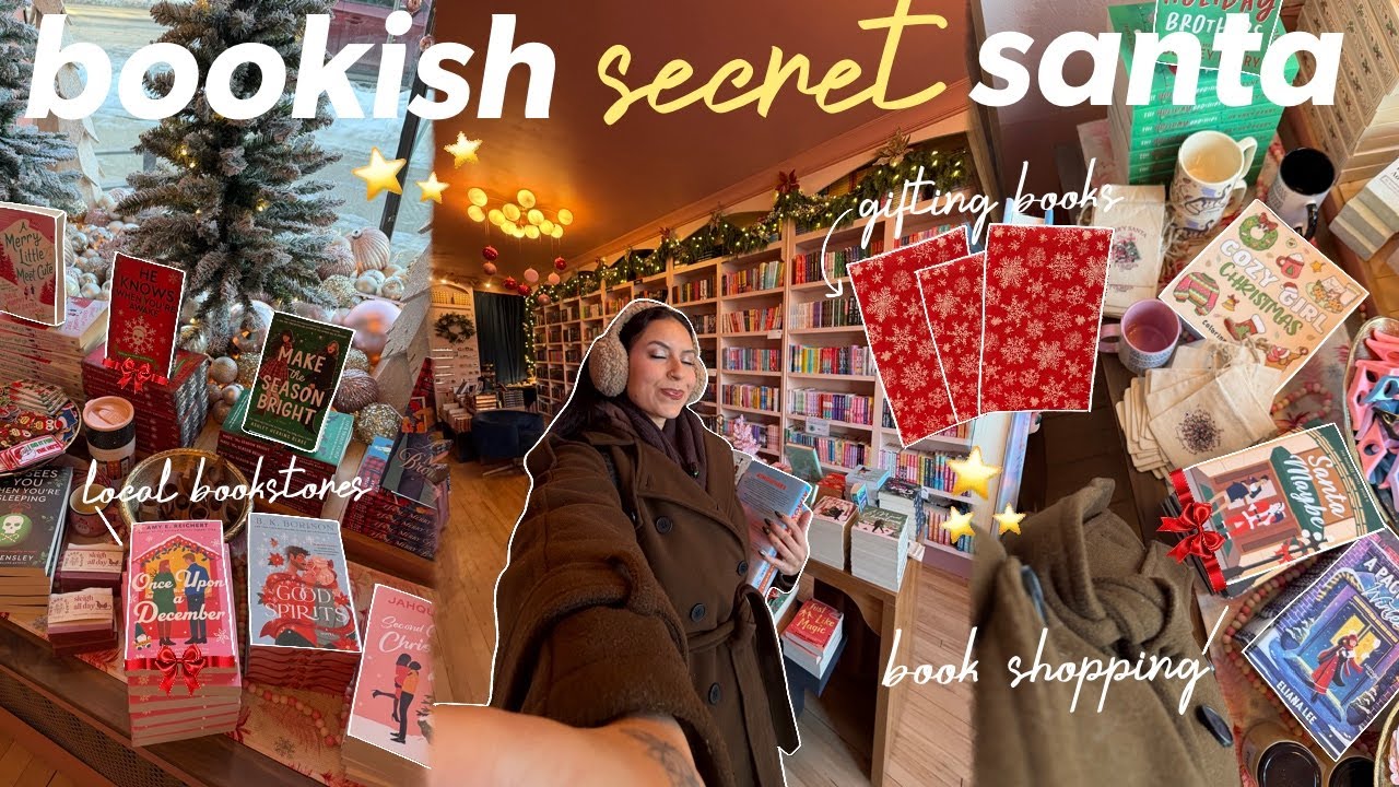 local bookstore shopping: buying + gifting books 🎅🏻🤫📚 | bookmas day 20