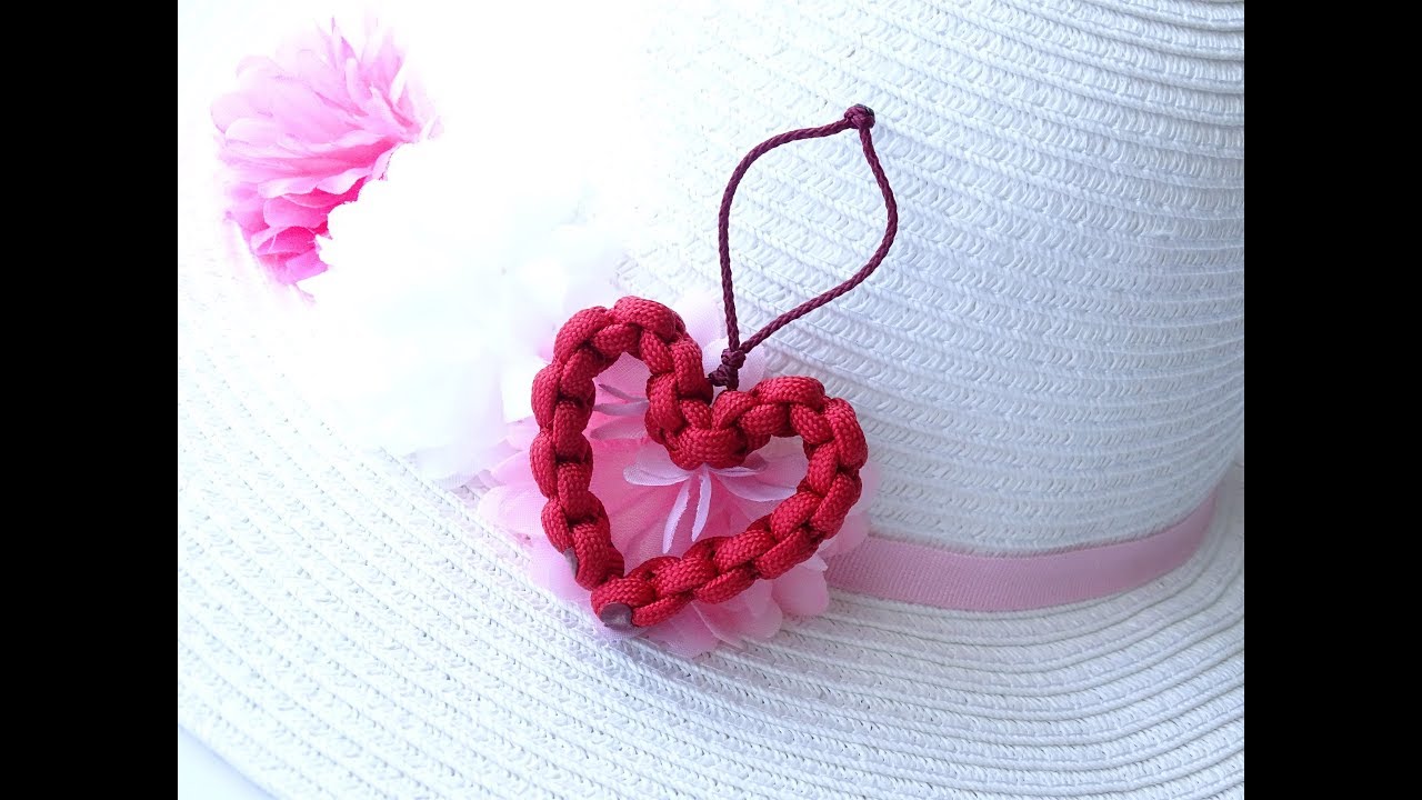 How to Make a Paracord Heart-Cobra Knot Version-DIY Keychain-Macrame Heart-CBYS