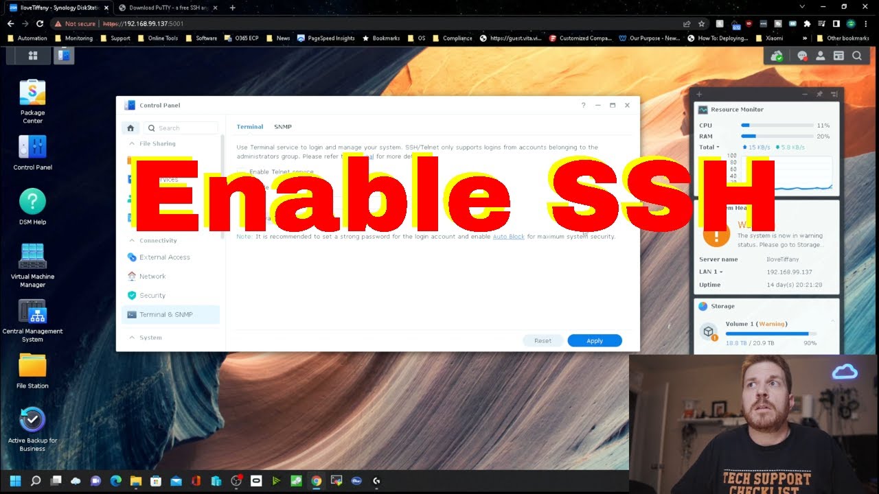 How to SSH into a Synology NAS with DSM7