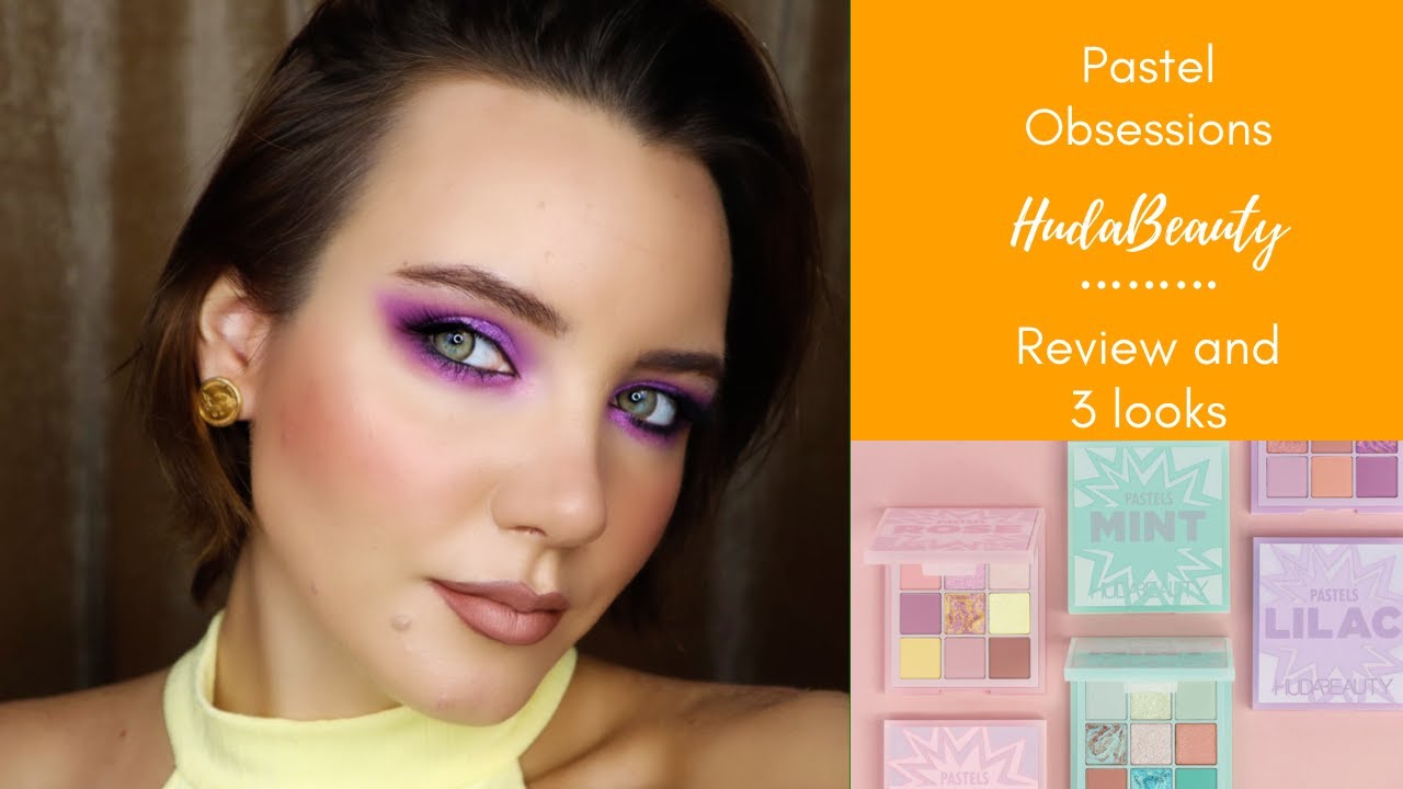 #HUDABEAUTY MINI PASTEL OBSESSIONS PALETTES 2020 (Also three makeup looks with them)