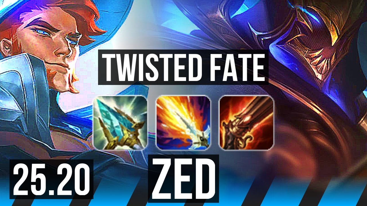 TWISTED FATE vs ZED (MID) | NA Grandmaster | 25.20