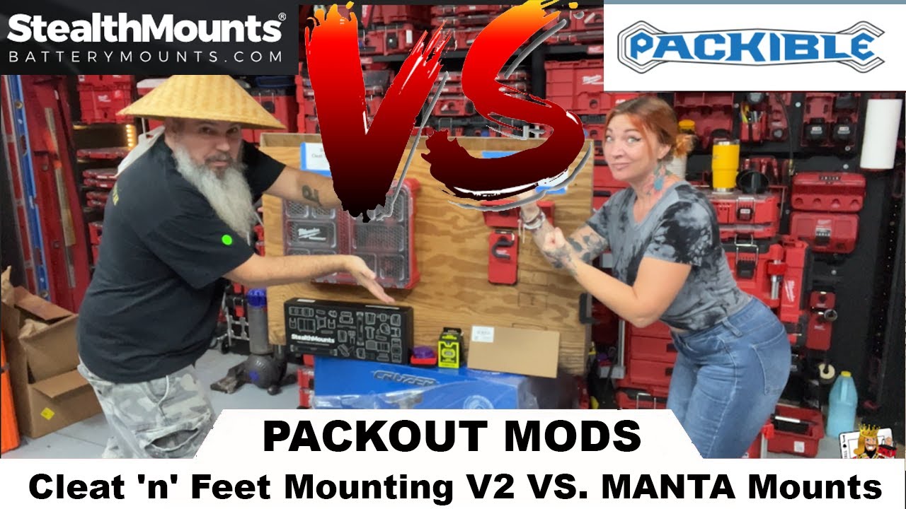 Who makes the best PACKOUT Mounting MODs for Milwaukee Tools ?StealthMount Cleats VS PACKIBLE Manta