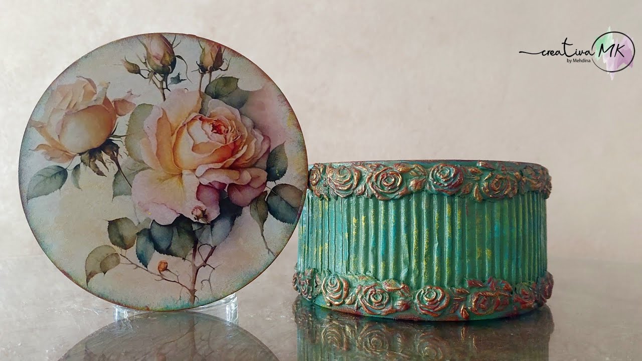 How to make decoupage on a cardboard box? #decoupage #cardboard