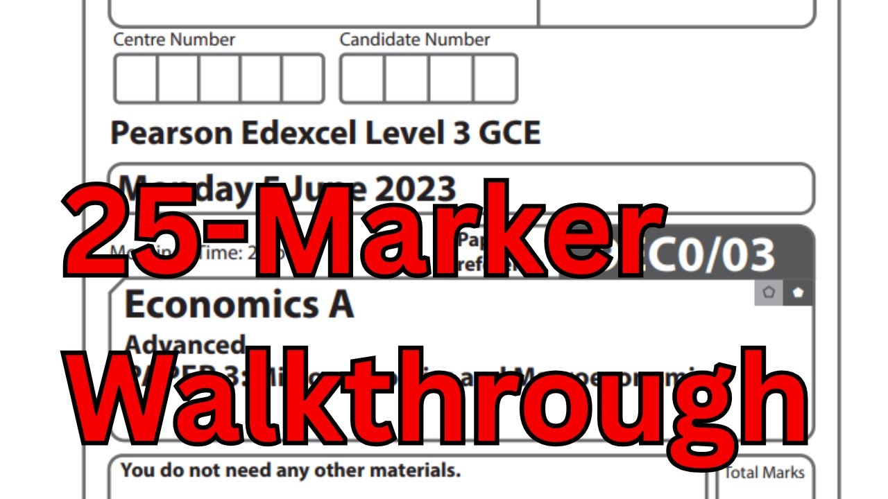 25-Marker Walkthrough on Falling House Prices, Edexcel Paper 3